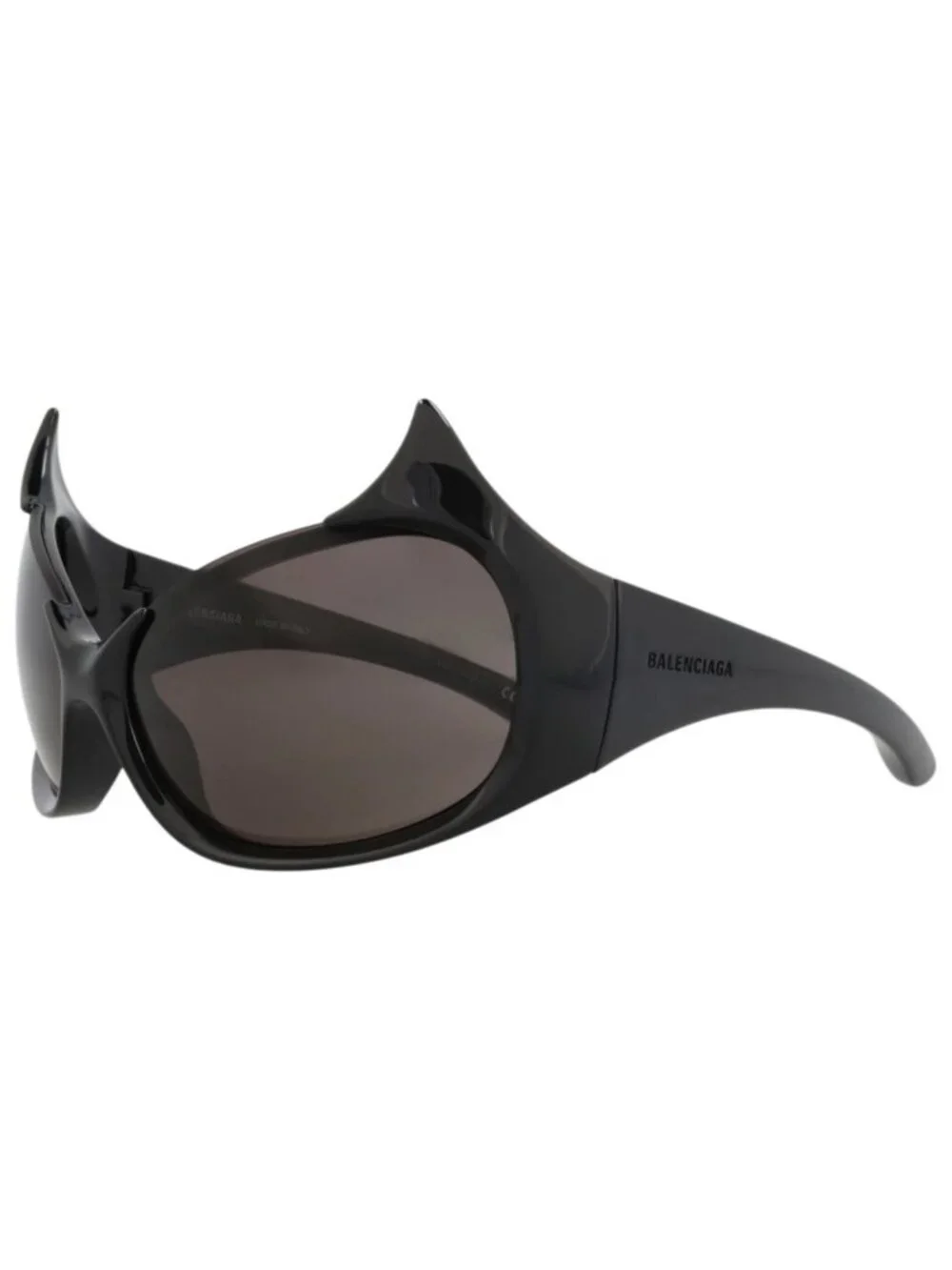 New Balenciaga Women's Sunglasses Shield Wrap Bio Injection Frame Black Black